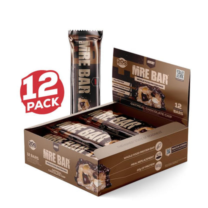 REDCON1 MRE Protein Bar - Contains MCT Oil + 20G of Whole Food Protein - Easily Digestible, Macro Balanced Low Sugar Meal Replacement Bar (12 Bars)