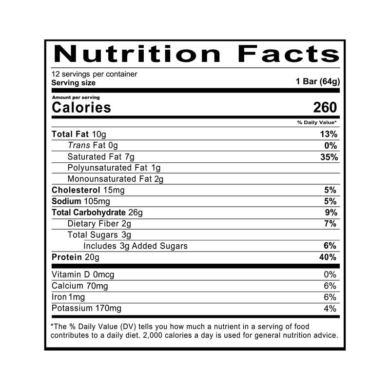 REDCON1 MRE Protein Bar - Contains MCT Oil + 20G of Whole Food Protein - Easily Digestible, Macro Balanced Low Sugar Meal Replacement Bar (12 Bars)