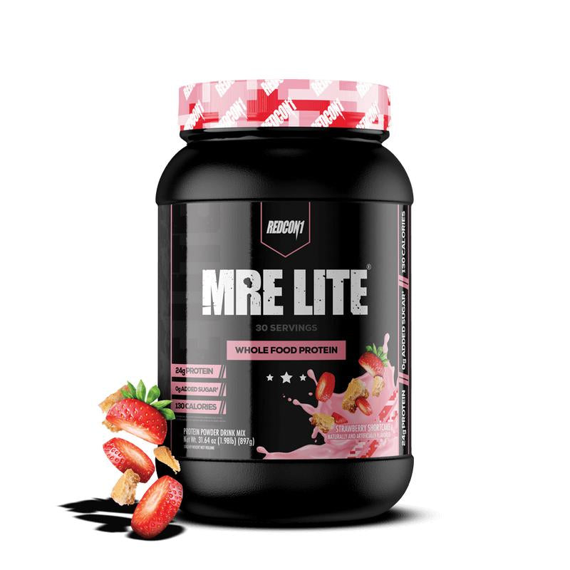 REDCON1 MRE Lite Whole Food Protein Powder - Low Carb & Whey Free Meal Replacement with Animal Protein Blends - Easy to Digest Supplement Made with MCT Oils (30 & 20 Servings)