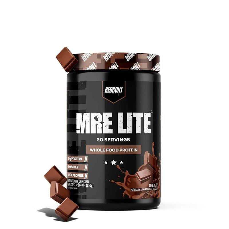 REDCON1 MRE Lite Whole Food Protein Powder - Low Carb & Whey Free Meal Replacement with Animal Protein Blends - Easy to Digest Supplement Made with MCT Oils (30 & 20 Servings)