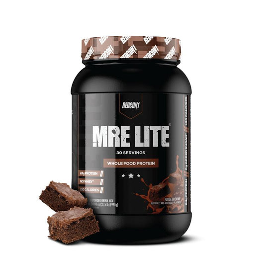 REDCON1 MRE Lite Whole Food Protein Powder - Low Carb & Whey Free Meal Replacement with Animal Protein Blends - Easy to Digest Supplement Made with MCT Oils (30 & 20 Servings)