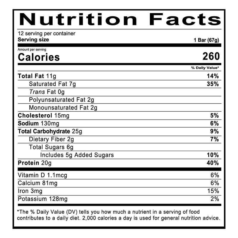 REDCON1 MRE Protein Bar - Contains MCT Oil + 20G of Whole Food Protein - Easily Digestible, Macro Balanced Low Sugar Meal Replacement Bar (12 Bars)