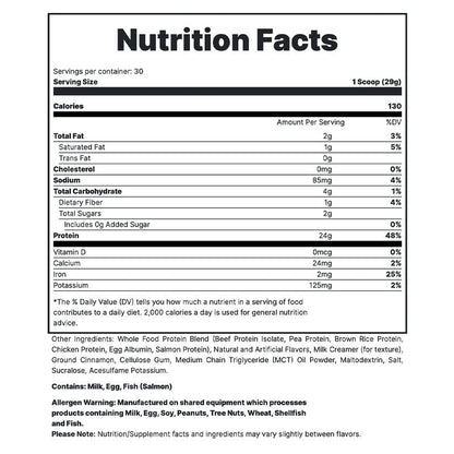 REDCON1 MRE Lite Whole Food Protein Powder - Low Carb & Whey Free Meal Replacement with Animal Protein Blends - Easy to Digest Supplement Made with MCT Oils (30 & 20 Servings)