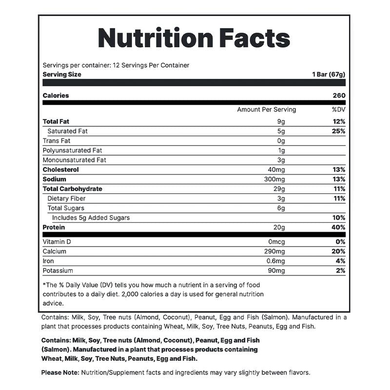 REDCON1 MRE Protein Bar - Contains MCT Oil + 20G of Whole Food Protein - Easily Digestible, Macro Balanced Low Sugar Meal Replacement Bar (12 Bars)