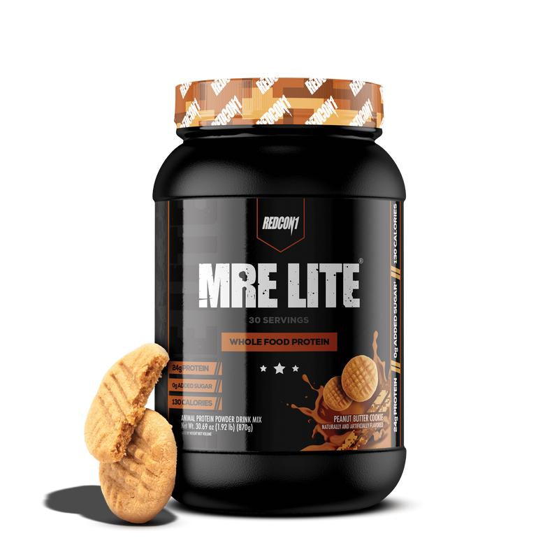 REDCON1 MRE Lite Whole Food Protein Powder - Low Carb & Whey Free Meal Replacement with Animal Protein Blends - Easy to Digest Supplement Made with MCT Oils (30 & 20 Servings)