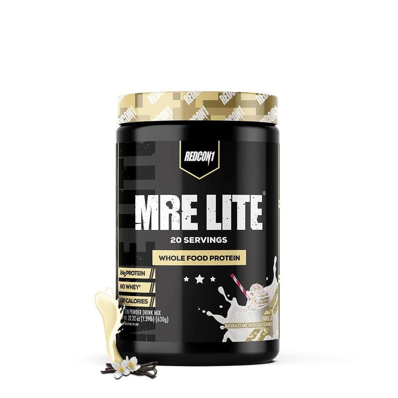 REDCON1 MRE Lite Whole Food Protein Powder - Low Carb & Whey Free Meal Replacement with Animal Protein Blends - Easy to Digest Supplement Made with MCT Oils (30 & 20 Servings)