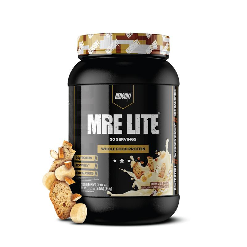 REDCON1 MRE Lite Whole Food Protein Powder - Low Carb & Whey Free Meal Replacement with Animal Protein Blends - Easy to Digest Supplement Made with MCT Oils (30 & 20 Servings)