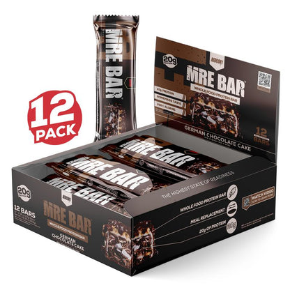 REDCON1 MRE Protein Bar - Contains MCT Oil + 20G of Whole Food Protein - Easily Digestible, Macro Balanced Low Sugar Meal Replacement Bar (12 Bars)